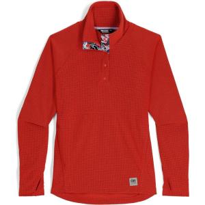 imageOutdoor Research Womens Trail Mix Snap Pullover  Wicking Thermal Pullover for WomenShapes Cranberry