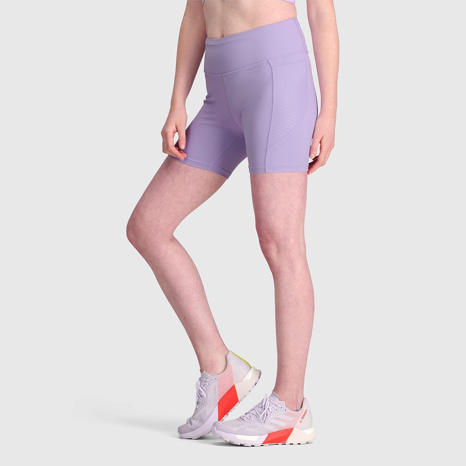 imageOutdoor Research Womens AdVantage Shorts 6 Inseam  High Waist Bike ShortsLavender