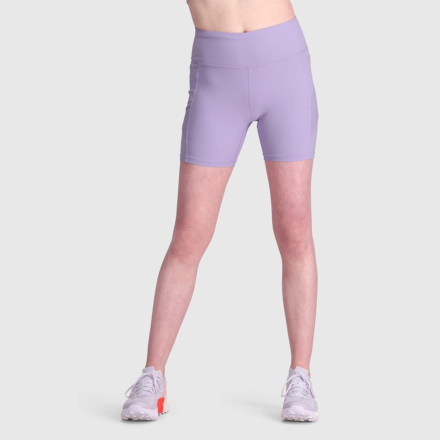 imageOutdoor Research Womens AdVantage Shorts 6 Inseam  High Waist Bike ShortsLavender