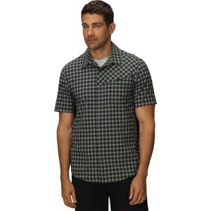 imageMens Astroman Short Sleeve Sun ShirtGold Nebula Plaid