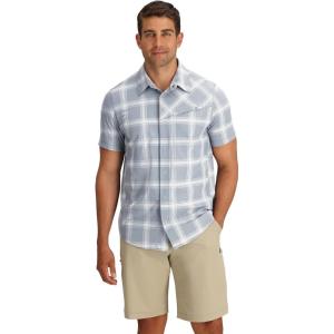 imageMens Astroman Short Sleeve Sun ShirtLead Plaid