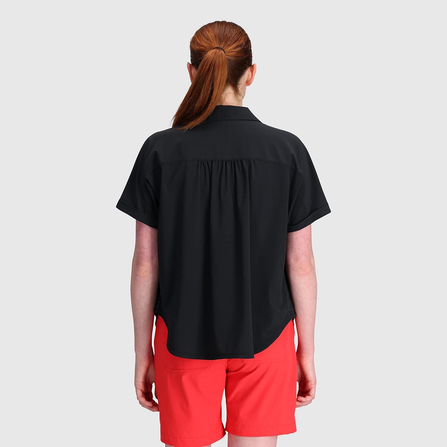 imageOutdoor Research Womens Astroman Short Sleeve Sun Shirt  Lightweight ampamp Breathable with UPF 50 Sun Protection Button DownBlack