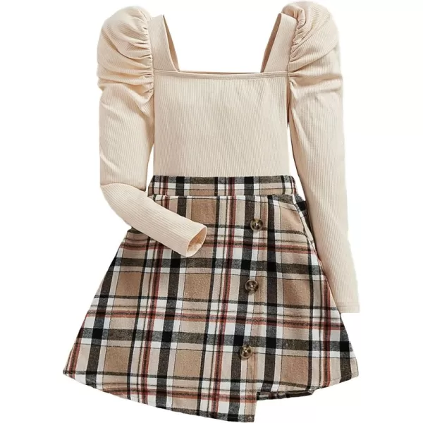 Beige Brown Plaid