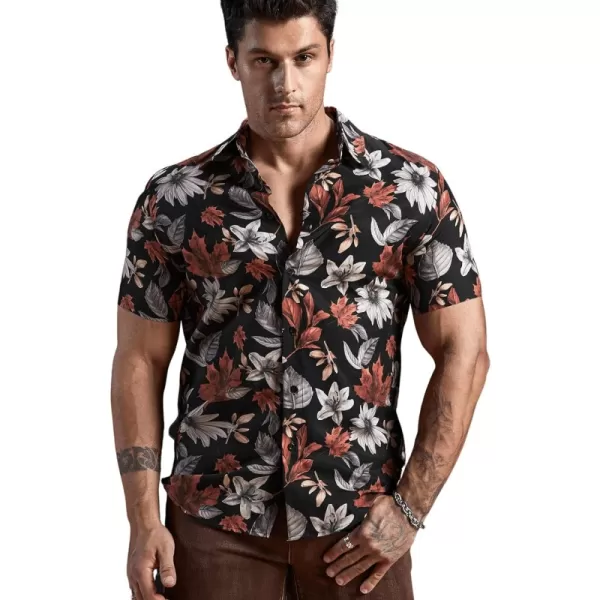 Black Brown Floral