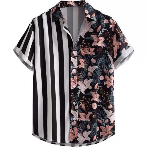 Black Striped Floral