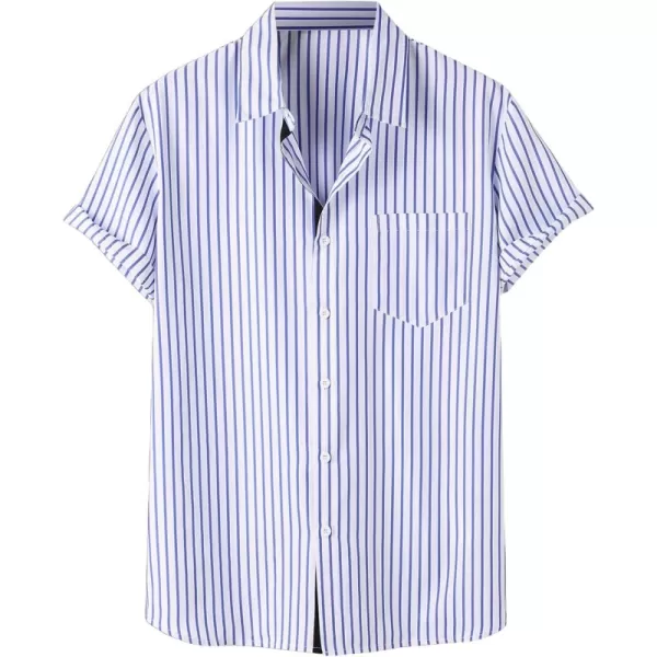 Striped Blue White