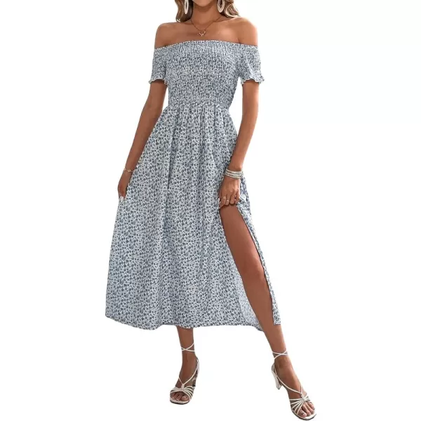Blue White Floral