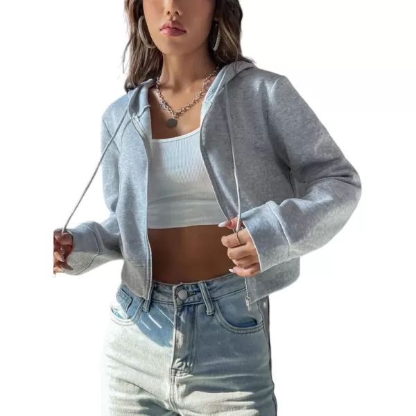 Grey Solid Crop