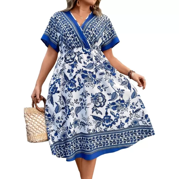 Blue White Floral