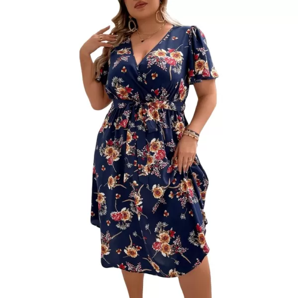 Dark Blue Floral
