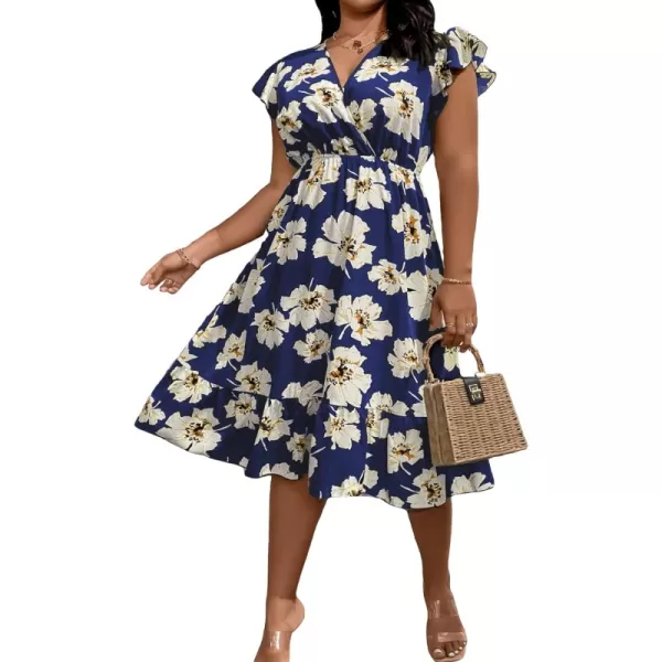Floral Deep Blue