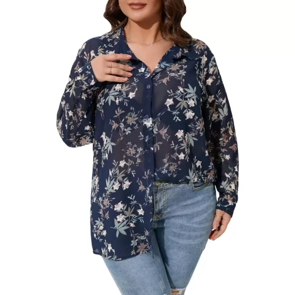 Navy Blue Print