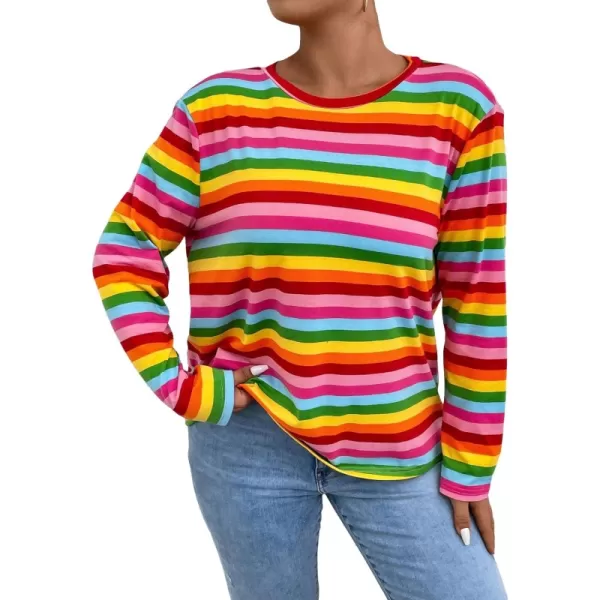 Red Rainbow Striped