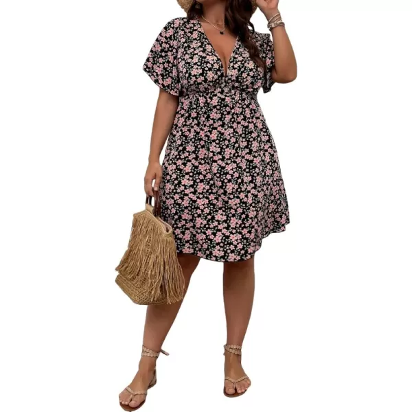 Black Pink Floral
