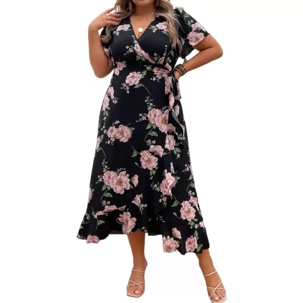 Black Purple Floral