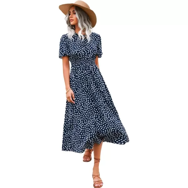 Navy Blue Dots