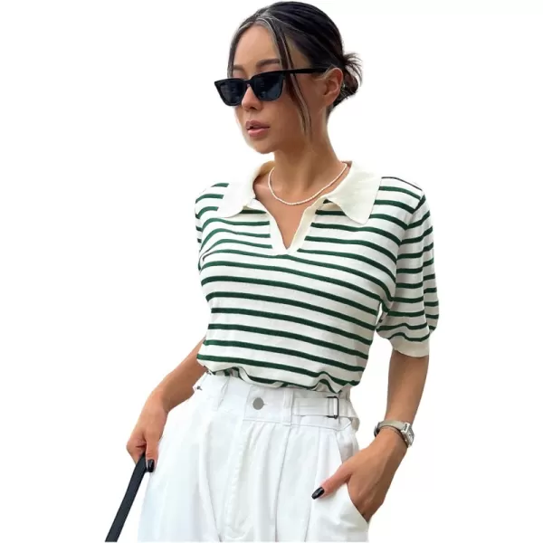 Dark Green and White