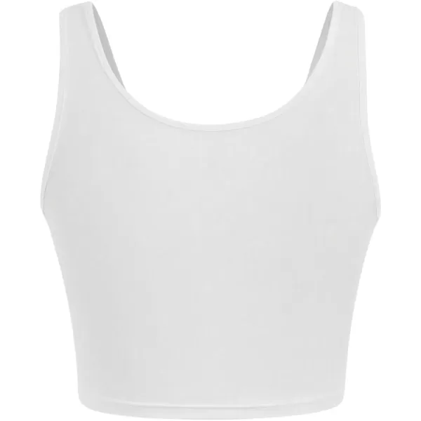 Floerns Women's 3 Pcs Sleeveless Camisole Scoop Neck Solid Casual Crop Tank Top