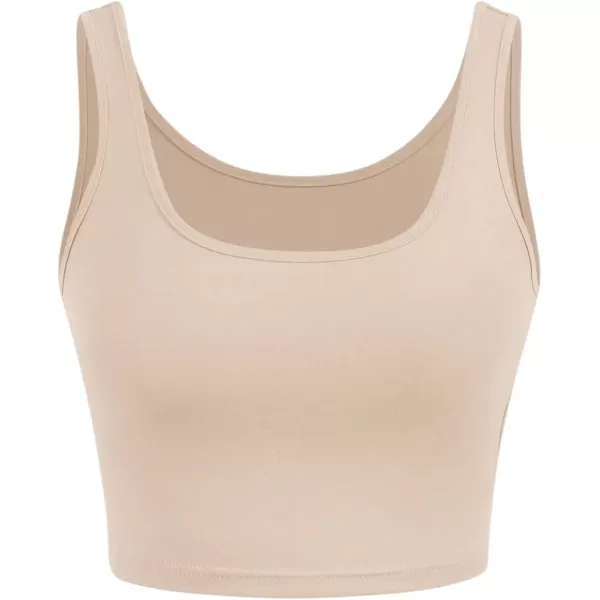 Floerns Women's 3 Pcs Sleeveless Camisole Scoop Neck Solid Casual Crop Tank Top