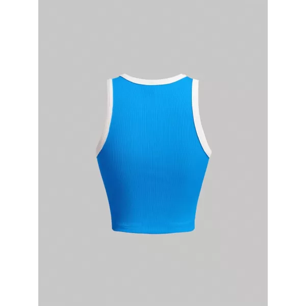 Floerns Women's Casual Sleeveless Camisole Scoop Neck Slim Fit Crop Tank Top