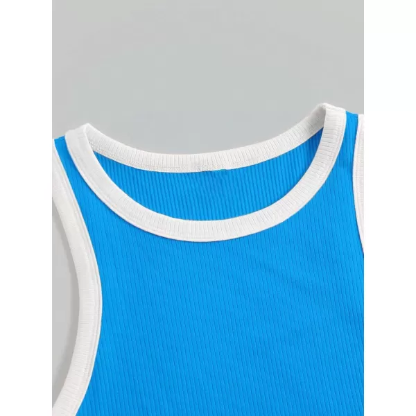Floerns Women's Casual Sleeveless Camisole Scoop Neck Slim Fit Crop Tank Top
