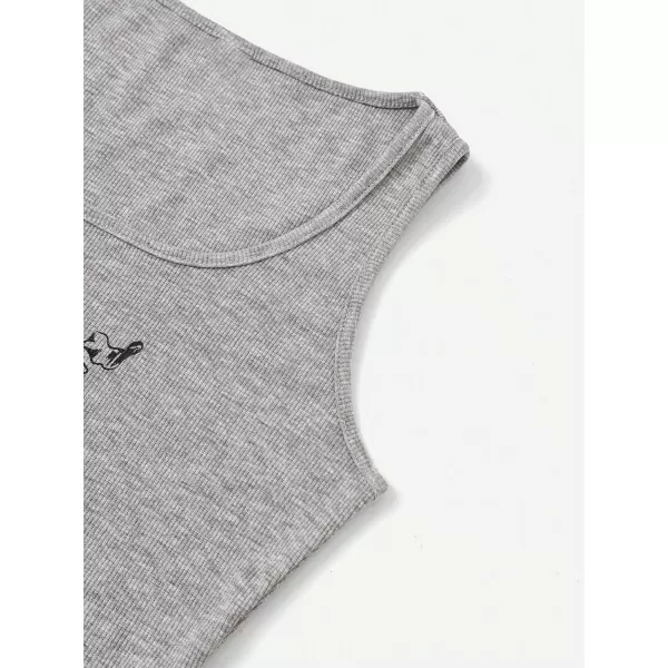 Floerns Women's Casual Sleeveless Camisole Scoop Neck Slim Fit Crop Tank Top