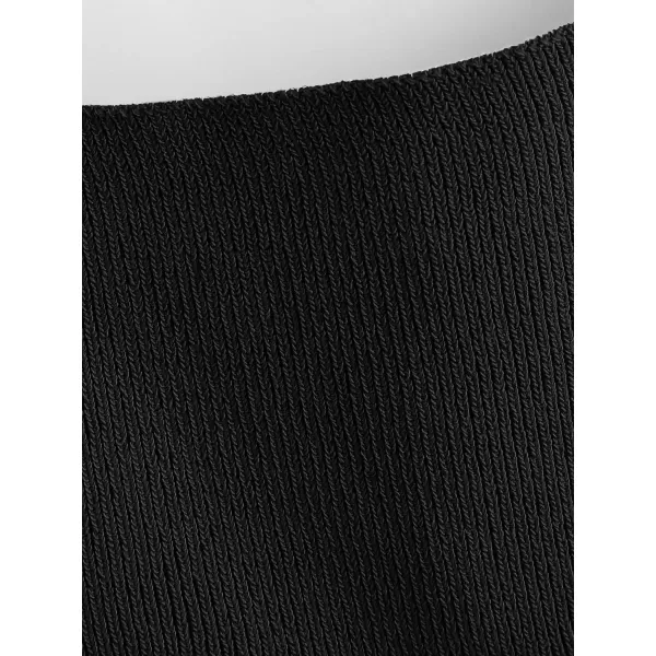 Floerns Women's Casual Solid Sleeveless Square Neck Rib Knit Crop Tank Top