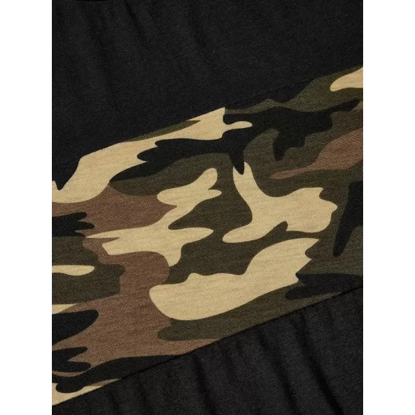 Floerns Boys 2 Piece Outfits Print Short Sleeve Camo Tee Shirt and Drawstring Shorts Set