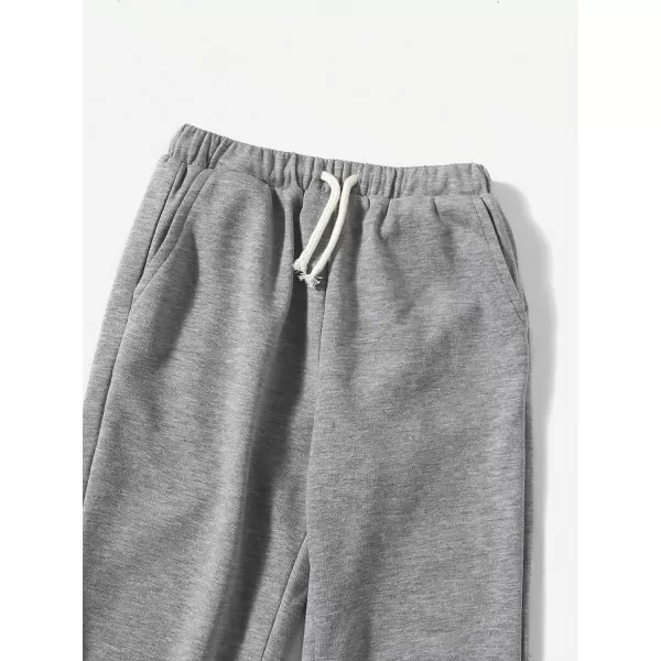 Floerns Boy's 3 Pcs Drawstring Waist Active Solid Long Pants with Pockets