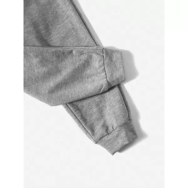 Floerns Boy's 3 Pcs Drawstring Waist Active Solid Long Pants with Pockets