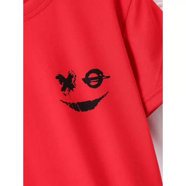 Floerns Boy's 3 Pcs Short Sleeve Graphic Print Round Neck Loose Fit Tee Shirt