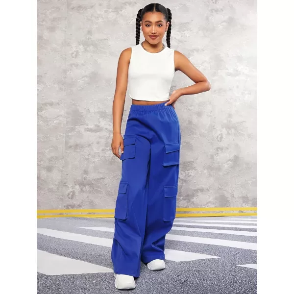 Floerns Girls 2 Piece Outfit Letter Print Rib Knit Crop Tank Top and Cargo Pants