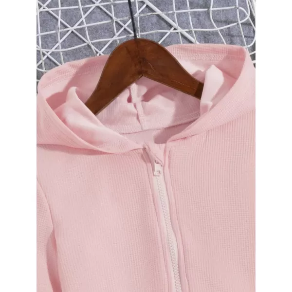 Floerns Girls 3 Piece Outfit Crop Tank Top Sweatpants Set with Sweatshirt Jacket