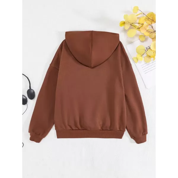Floerns Girls Heart Graphic Print Long Sleeve Hooded Sweatshirt Pullover Tops