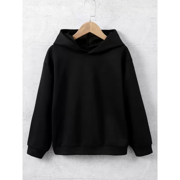 Floerns Girls Heart Graphic Print Long Sleeve Hooded Sweatshirt Pullover Tops