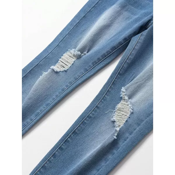 Floerns Girls Ripped High Waisted Skinny Denim Jeans Long Pants
