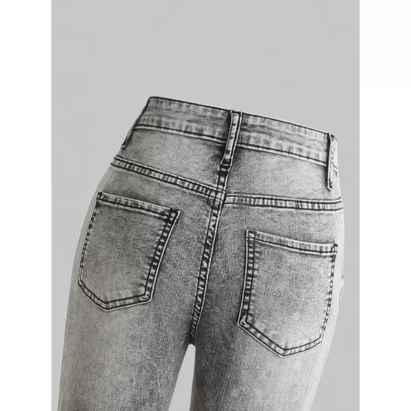 Floerns Girls Ripped High Waisted Skinny Denim Jeans Long Pants