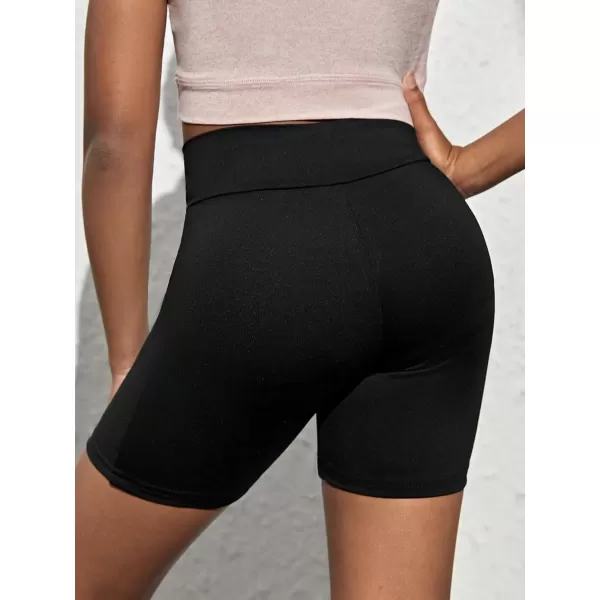 Floerns Girl's Sports Shorts Rib Knitted Sporty Athletic Running Kids Biker Shorts