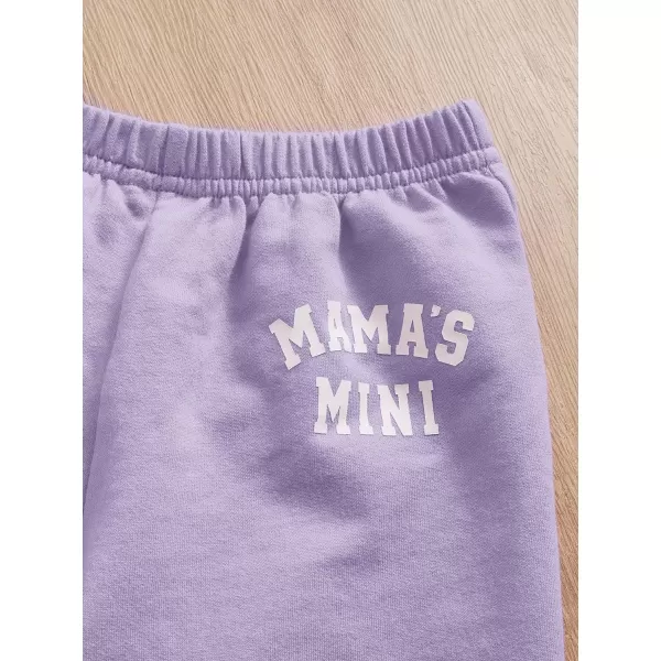 Floerns Girl's Two Piece Outfit Letter Print Tee Shirt and Sweatpants Set