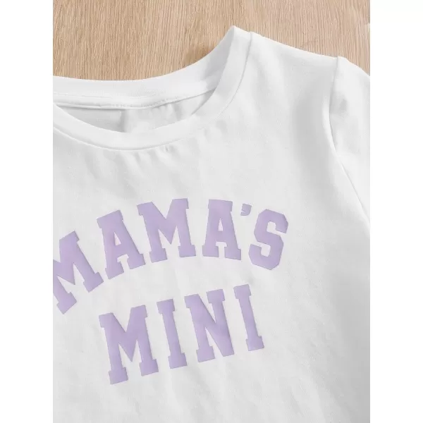 Floerns Girl's Two Piece Outfit Letter Print Tee Shirt and Sweatpants Set