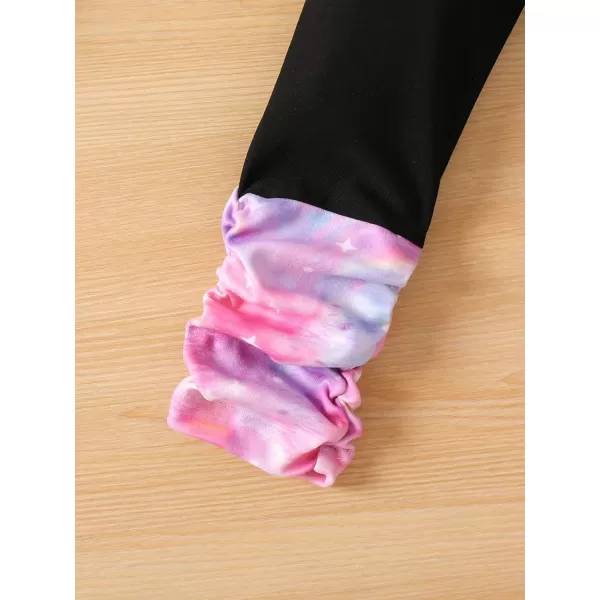 Floerns Girl's Two Piece Outfit Tie Dye Long Sleeve Hoodie And Sweatpants Set