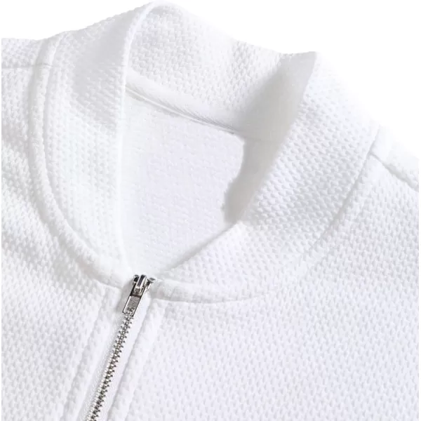 Floerns Men's Casual Quarter Zipper Short Sleeve Mock Neck T Shirt