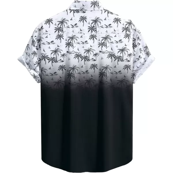 Floerns Men's Causal Summer Print Hawaiian Shirt Short Sleeve Button Down Beach Shirts