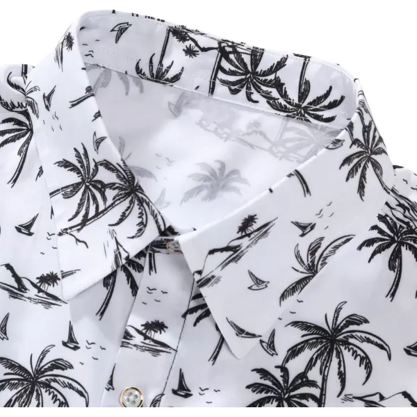 Floerns Men's Causal Summer Print Hawaiian Shirt Short Sleeve Button Down Beach Shirts