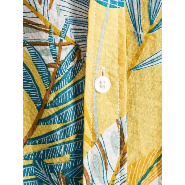 Floerns Men's Causal Summer Print Hawaiian Shirt Short Sleeve Button Down Beach Shirts