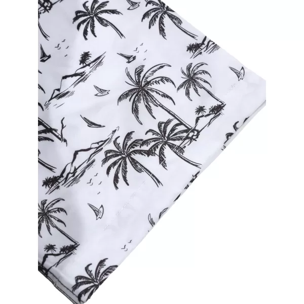Floerns Men's Causal Summer Print Hawaiian Shirt Short Sleeve Button Down Beach Shirts