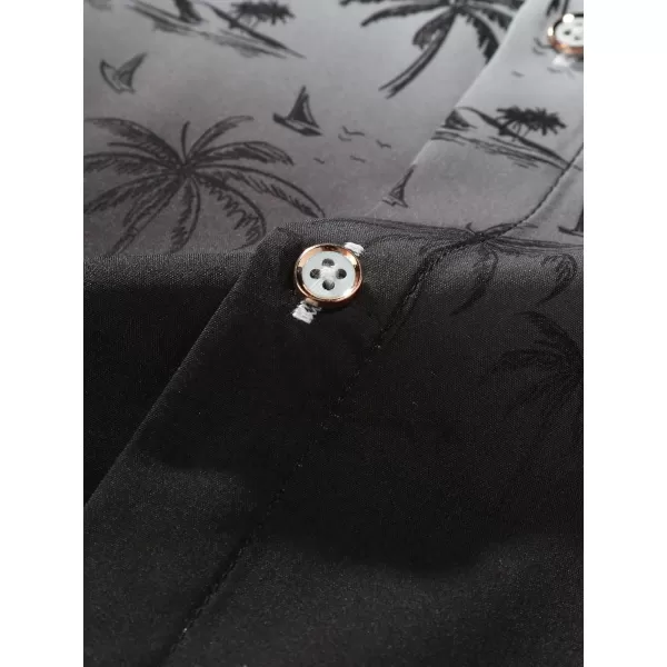 Floerns Men's Causal Summer Print Hawaiian Shirt Short Sleeve Button Down Beach Shirts