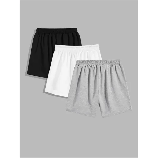 Floerns Men's Drawstring Waist Track Shorts 3 Packs with Pockets