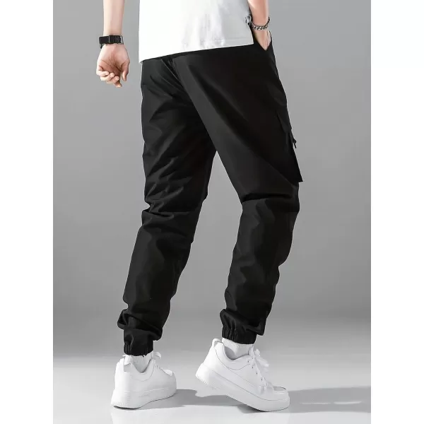 Floerns Men's Graphic Print Drawstring Waist Streetwear Jogger Cargo Pants