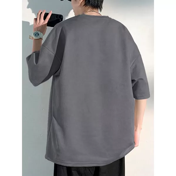 Floerns Men's Graphic Print Short Sleeve Drop Shoulder Loose Fit Tee Top